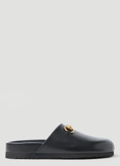 Horsebit Leather Slipper Shoes>Gucci Online
