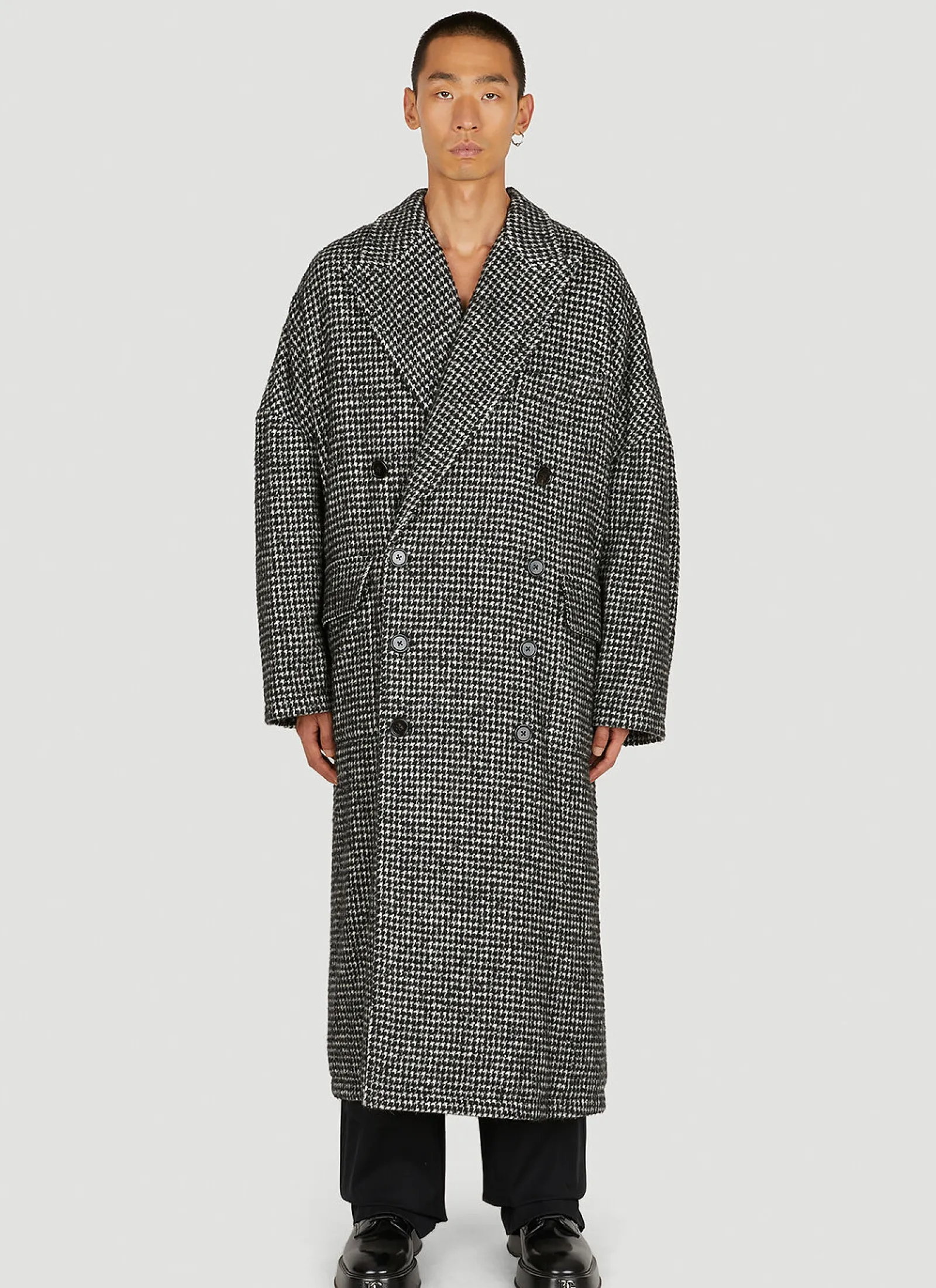 Men Dolce & Gabbana Coats^Houndstooth Coat