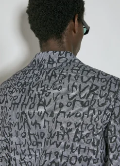 Men Comme des Garçons Homme Plus Blazers^Houndstooth Monogram Blazer