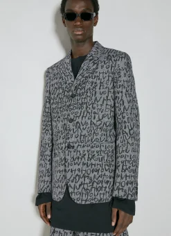 Men Comme des Garçons Homme Plus Blazers^Houndstooth Monogram Blazer