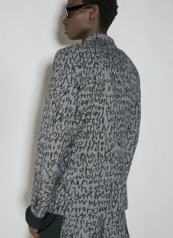 Men Comme des Garçons Homme Plus Blazers^Houndstooth Monogram Blazer