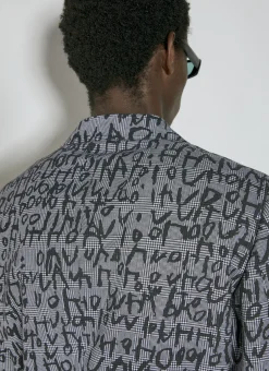 Men Comme des Garçons Homme Plus Blazers^Houndstooth Monogram Blazer