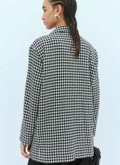 Houndstooth Wool Blazer><noscript><img width=