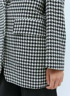 Houndstooth Wool Blazer><noscript><img width=