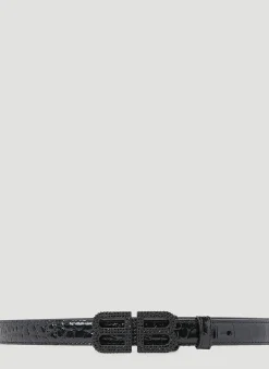 Men Balenciaga Belts^Hourglass Logo Buckle Belt