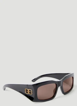 Men Balenciaga Sunglasses^Hourglass Rectangle Sunglasses