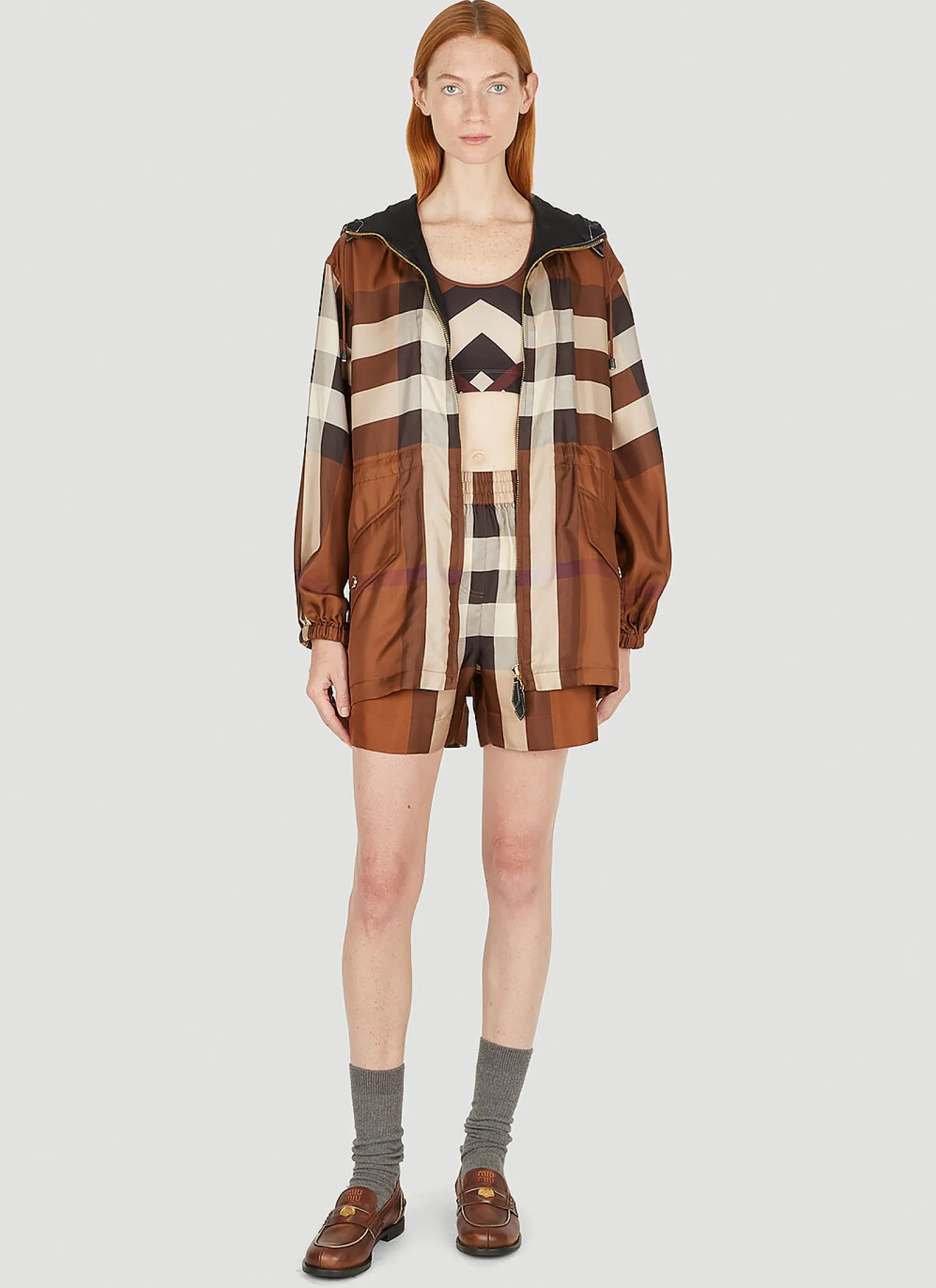 Immy Check Bra Top>Burberry Clearance