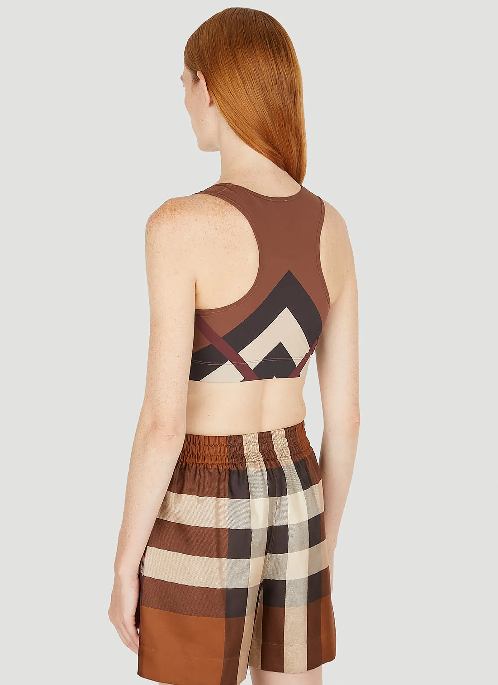 Immy Check Bra Top>Burberry Clearance