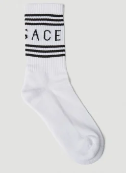 Men Versace Socks^Intarsia Logo Socks