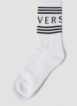 Men Versace Socks^Intarsia Logo Socks