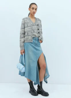 Intarsia Logo Sweater Vest>GANNI Discount