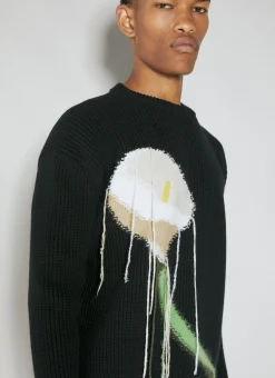 Men Lanvin Sweatshirts^Intarsia Wool Knit Sweater