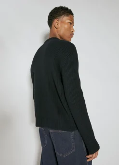 Men Lanvin Sweatshirts^Intarsia Wool Knit Sweater