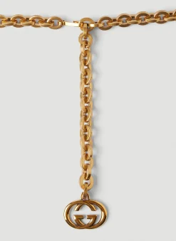 Men Gucci Belts^Interlocking G Chain Belt