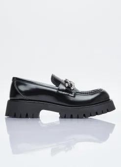 Interlocking G Chain Leather Loafers>Gucci Best