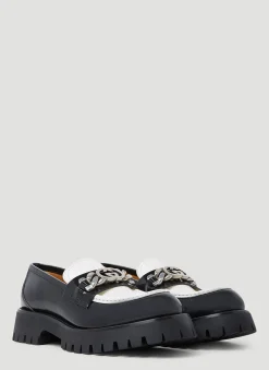 Interlocking G Chain Loafers>Gucci