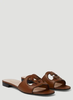 Interlocking G Cut-Out Sandals>Gucci