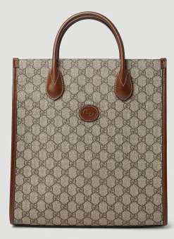 Men Gucci Tote Bags^Interlocking G Medium Tote Bag