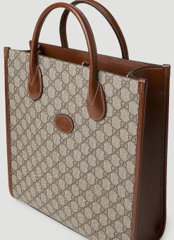 Men Gucci Tote Bags^Interlocking G Medium Tote Bag