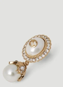 Men Gucci Jewellery^Interlocking G Pearl Earrings