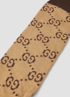 Men Gucci Socks^Interlocking G Socks