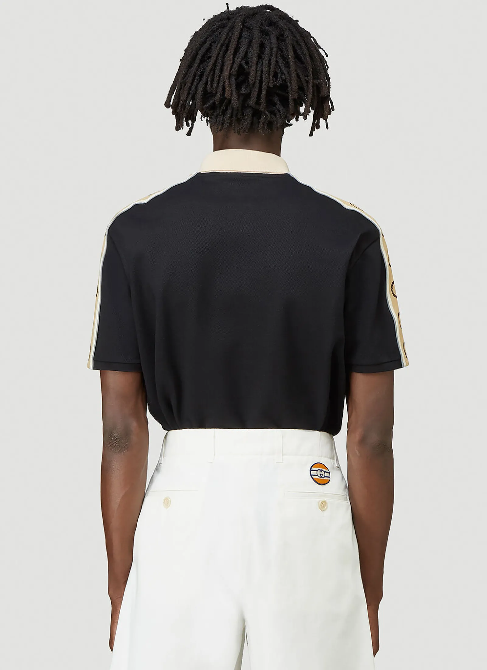 Men Gucci Polo Shirts^Interlocking G Stripe Polo Shirt