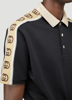 Men Gucci Polo Shirts^Interlocking G Stripe Polo Shirt