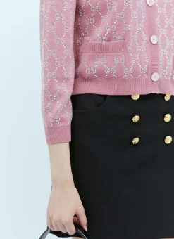 Interlocking Gg Crystal Knit Cardigan></noscript>Gucci Sale