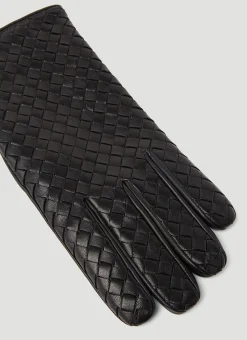 Men Bottega Veneta Gloves^Intrecciato Leather Gloves
