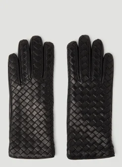 Men Bottega Veneta Gloves^Intrecciato Leather Gloves