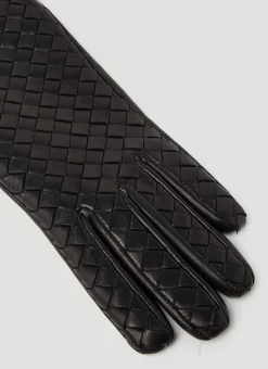 Men Bottega Veneta Gloves^Intrecciato Leather Gloves