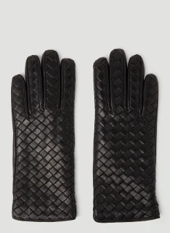 Men Bottega Veneta Gloves^Intrecciato Leather Gloves