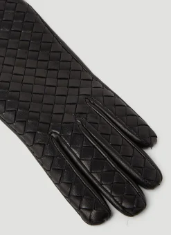 Men Bottega Veneta Gloves^Intrecciato Leather Gloves
