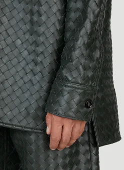 Men Bottega Veneta Shirts^Intrecciato Leather Shirt