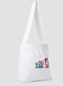 Men Comme des Garçons SHIRT Tote Bags^Invader Print Tote Bag