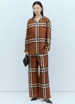 Jackie Check Pyjama Shirt>Burberry New