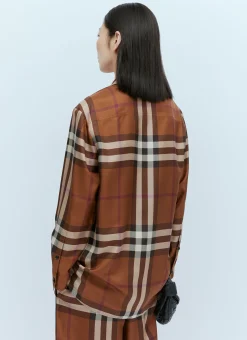 Jackie Check Pyjama Shirt></noscript>Burberry New