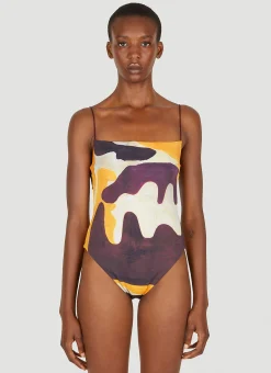 Joan Print Fine Strap Swimsuit>Ziah Discount