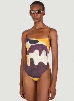 Joan Print Fine Strap Swimsuit>Ziah Discount