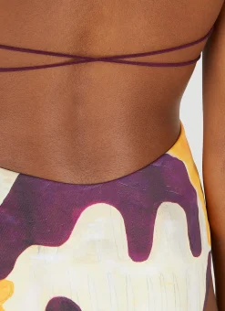 Joan Print Fine Strap Swimsuit><noscript><img width=