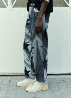 Men Liberal Youth Ministry Jeans^Kiss Print Denim Jeans