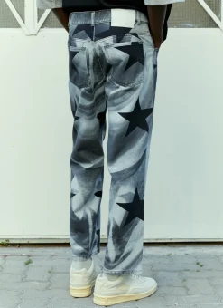 Men Liberal Youth Ministry Jeans^Kiss Print Denim Jeans