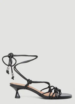 Knots Kitten Heel Sandals>GANNI Hot