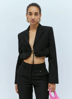 La Veste Croissant Crop Blazer>Jacquemus Online