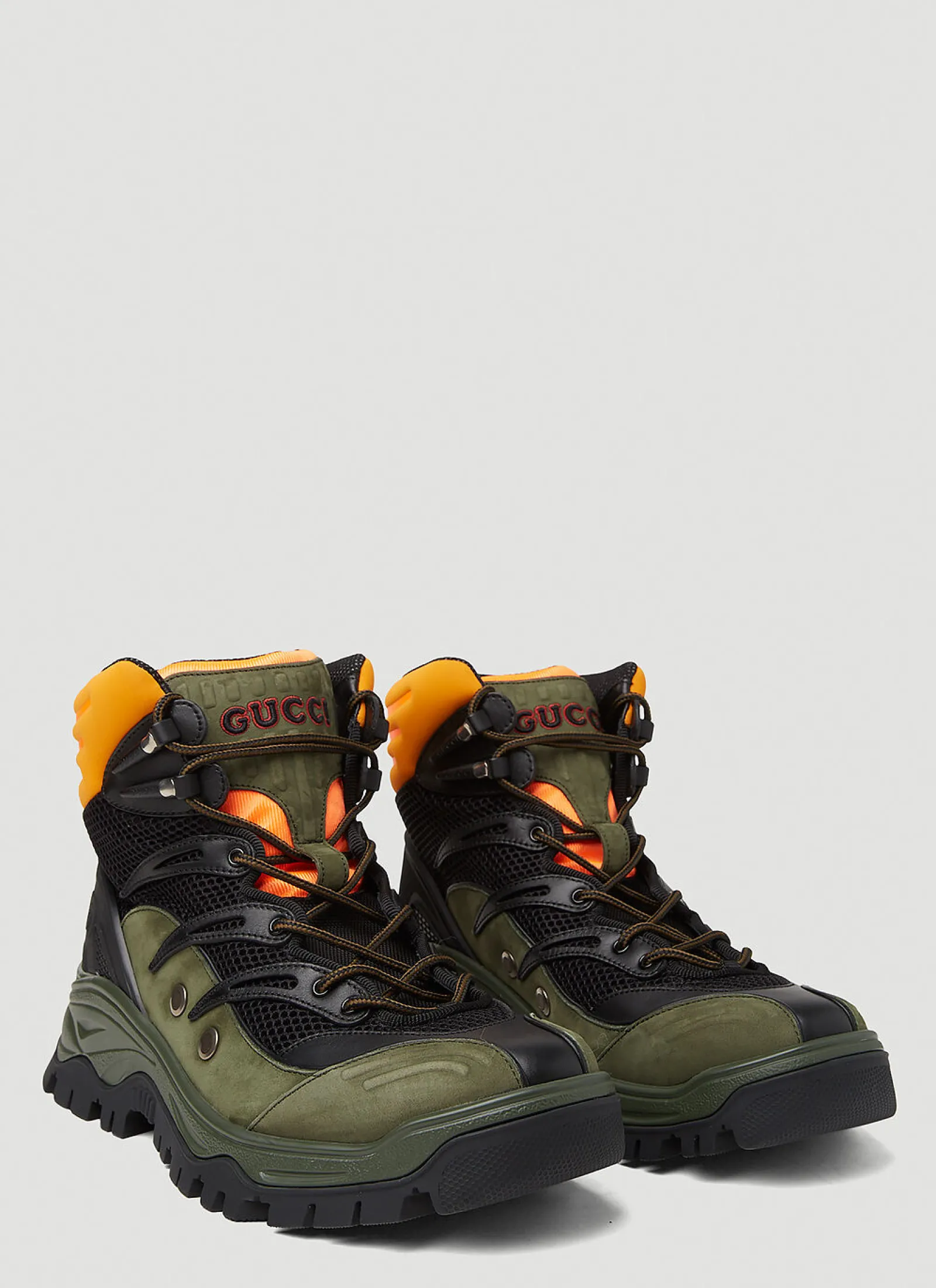 Men Gucci Boots^Lace-Up Hiking Boots