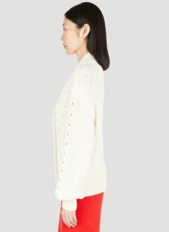 Lace-Up Knit Sweater></noscript>Gucci Online