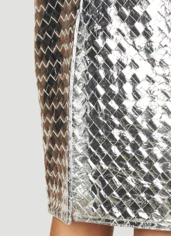 Laminated Leather Skirt></noscript>Bottega Veneta Hot