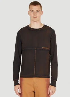 Men Eckhaus Latta Tops^Lapped Long Sleeve T-Shirt