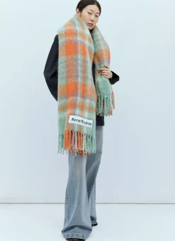 Men Acne Studios Scarves^Large Check Scarf