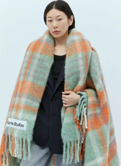 Men Acne Studios Scarves^Large Check Scarf